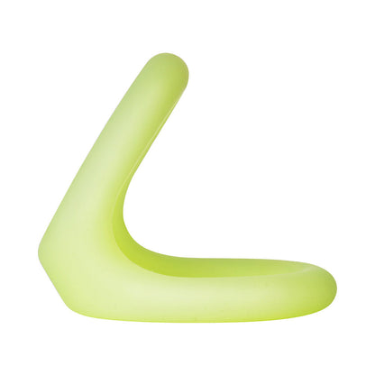 Forto F-22 Liquid Silicone Cock & Ball D-Ring – Green – Medium