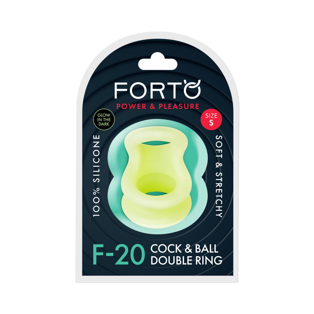 Forto F-20 Liquid Silicone Cockring & Ball Stretcher – Green