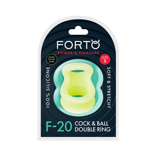 Forto F-20 Liquid Silicone Cockring & Ball Stretcher – Green