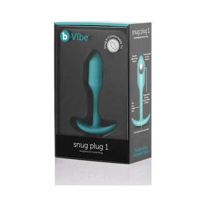 b-Vibe Snug Plug 1 Weighted Silicone Anal Plug - Mint