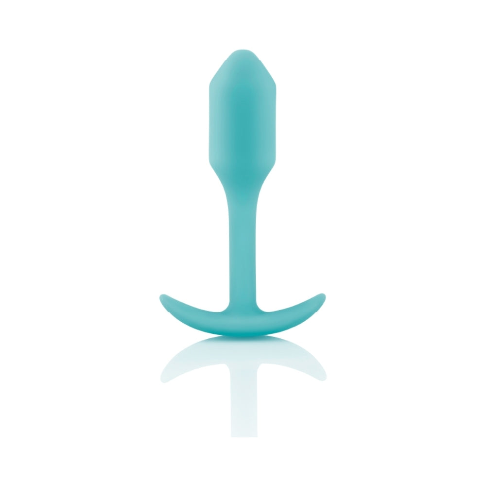 b-Vibe Snug Plug 1 Weighted Silicone Anal Plug - Mint