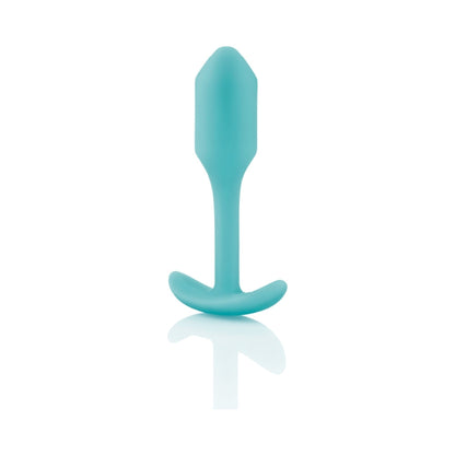 b-Vibe Snug Plug 1 Weighted Silicone Anal Plug - Mint