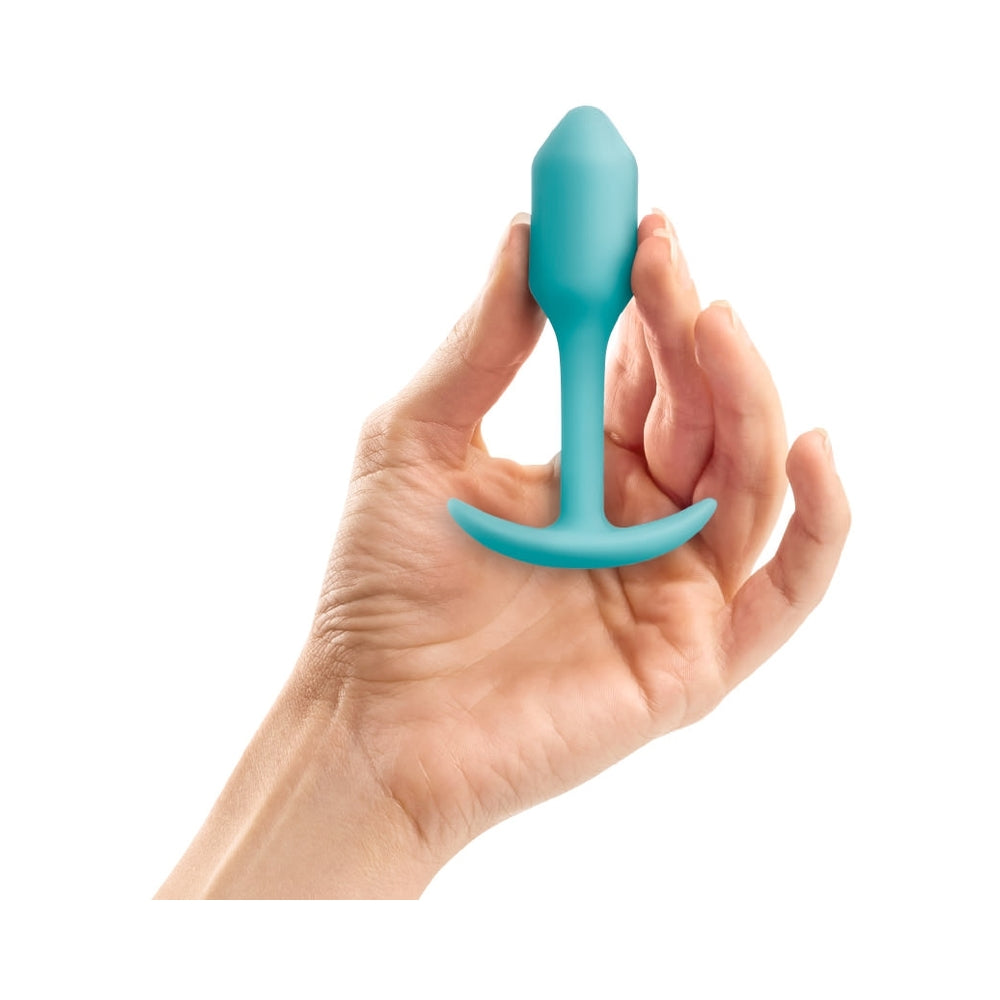 b-Vibe Snug Plug 1 Weighted Silicone Anal Plug - Mint