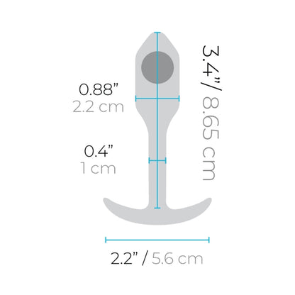 b-Vibe Snug Plug 1 Weighted Silicone Anal Plug - Mint