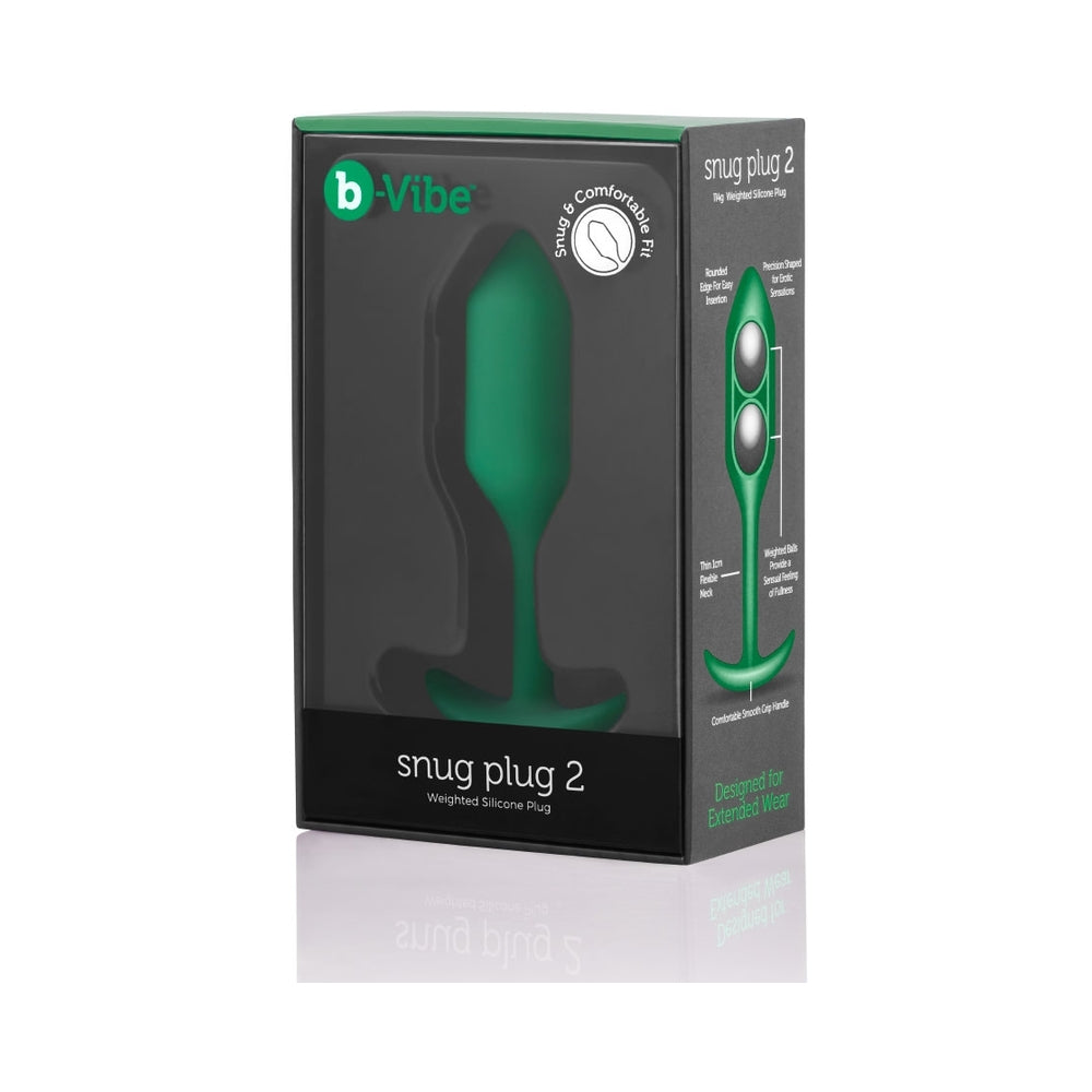 b-Vibe Snug Plug 2 Weighted Silicone Anal Plug – Green