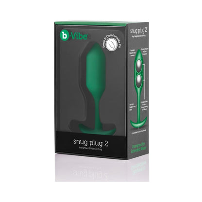 b-Vibe Snug Plug 2 Weighted Silicone Anal Plug – Green
