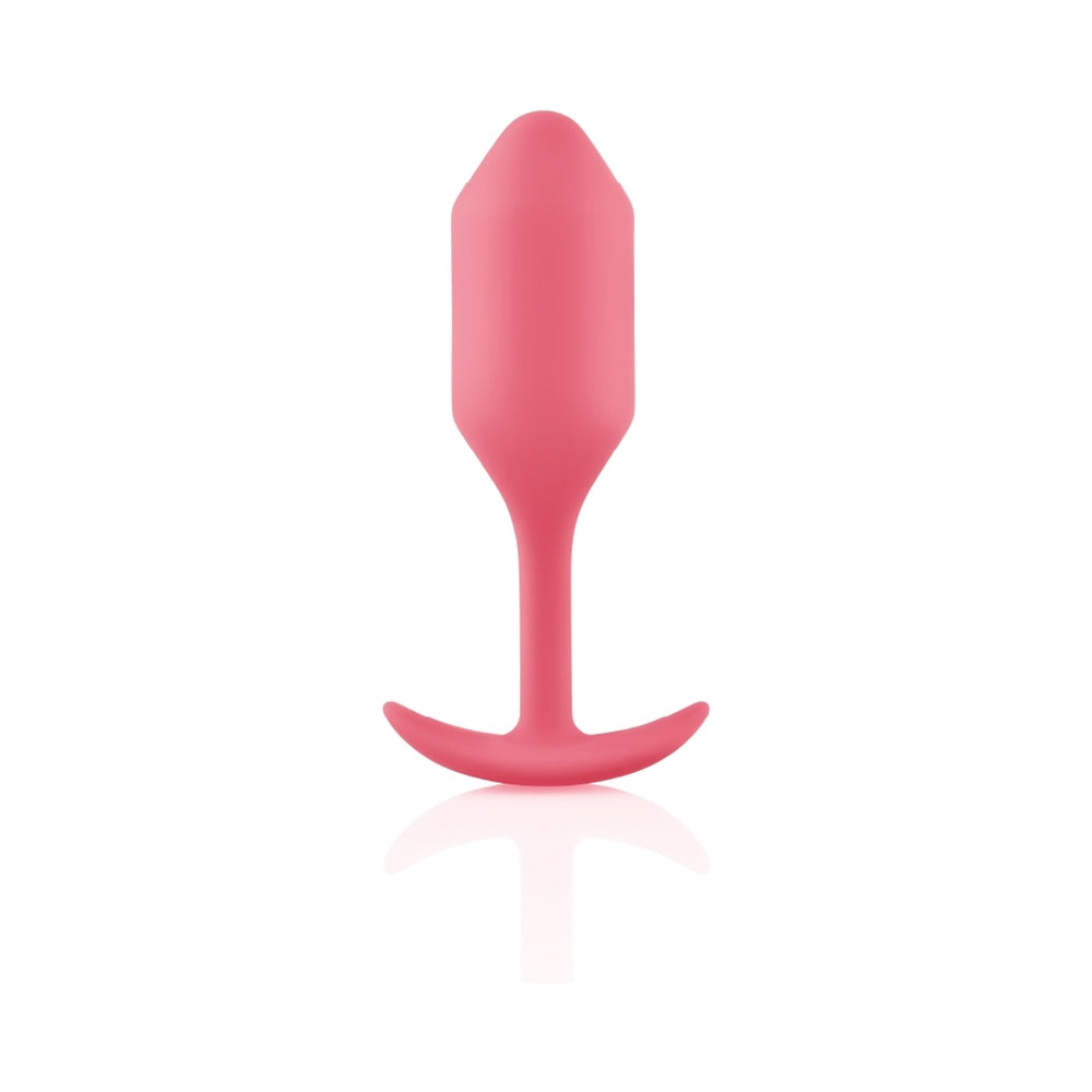 b-Vibe Snug Plug 2 Weighted Silicone Anal Plug – Coral