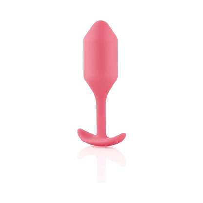 b-Vibe Snug Plug 2 Weighted Silicone Anal Plug – Coral
