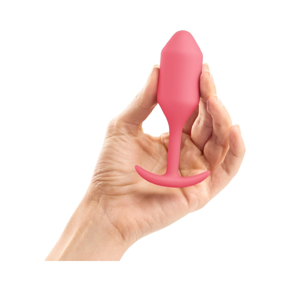 b-Vibe Snug Plug 2 Weighted Silicone Anal Plug – Coral