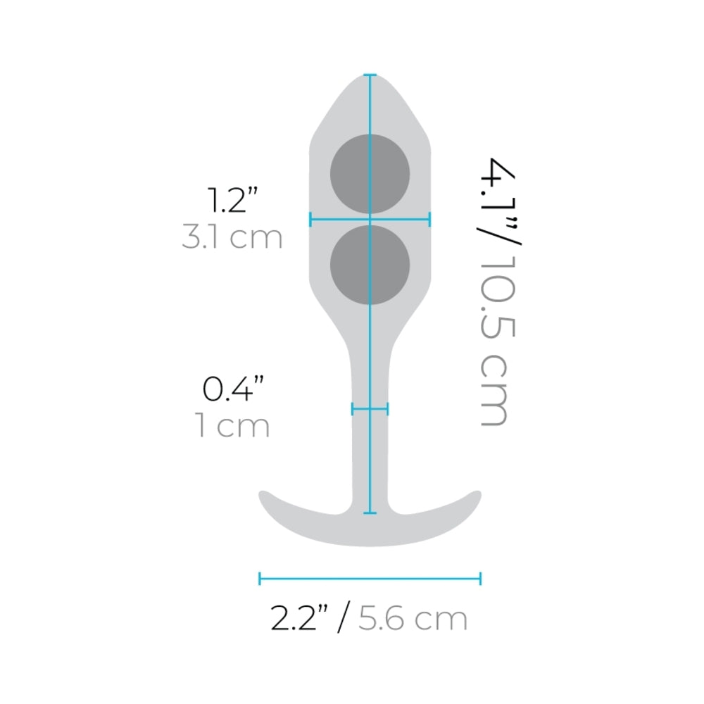 b-Vibe Snug Plug 2 Weighted Silicone Anal Plug – Coral