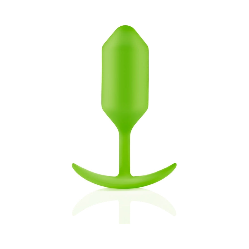 b-Vibe Snug Plug 3 Weighted Silicone Anal Plug – Lime Green