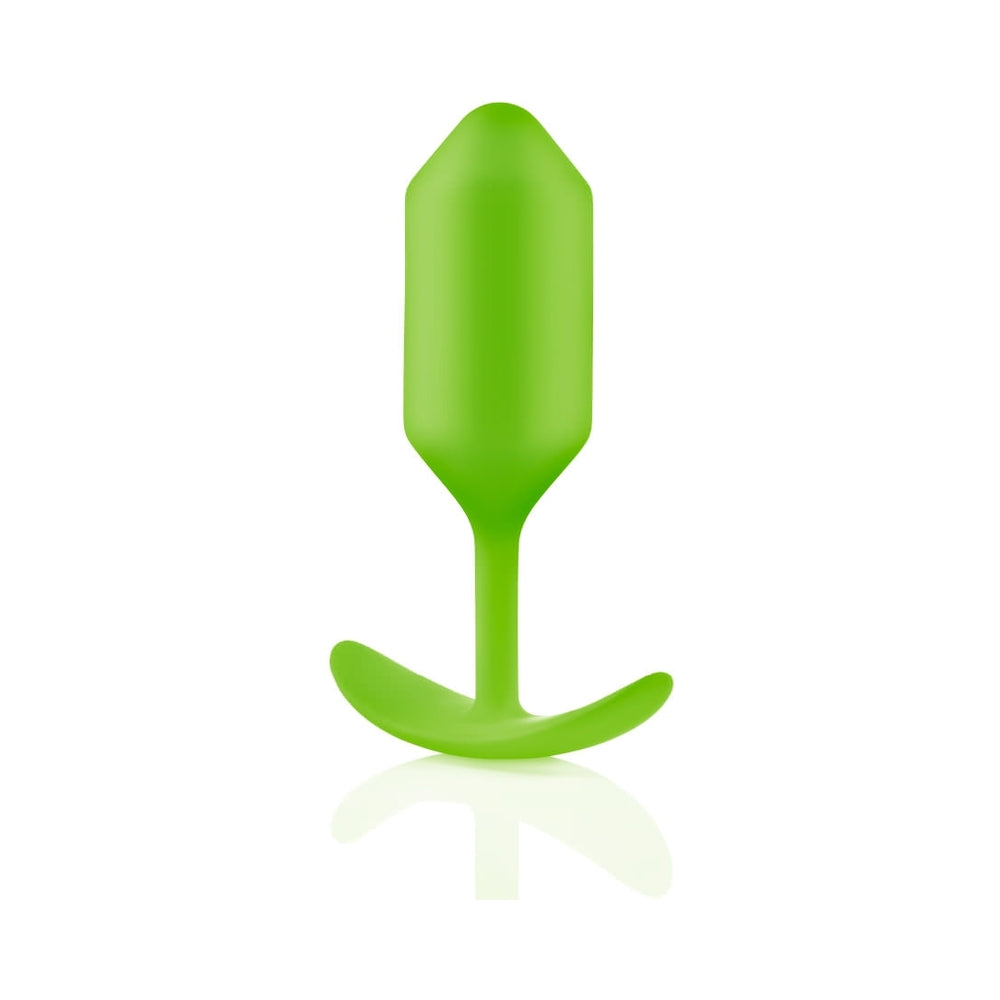 b-Vibe Snug Plug 3 Weighted Silicone Anal Plug – Lime Green