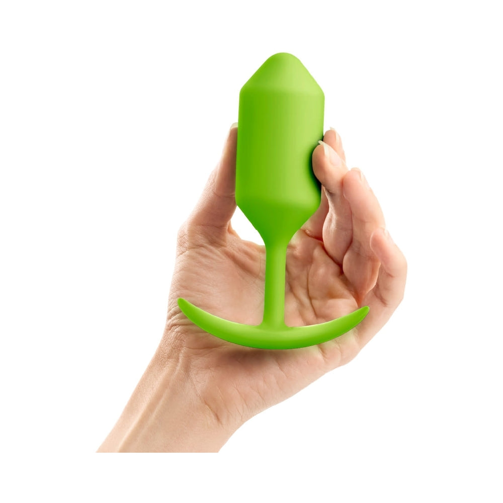 b-Vibe Snug Plug 3 Weighted Silicone Anal Plug – Lime Green