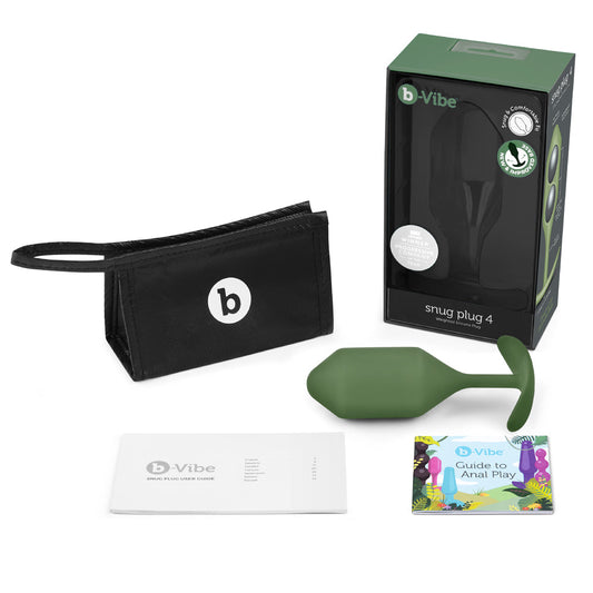 b-Vibe Snug Plug 4 Weighted Silicone Anal Plug – Green
