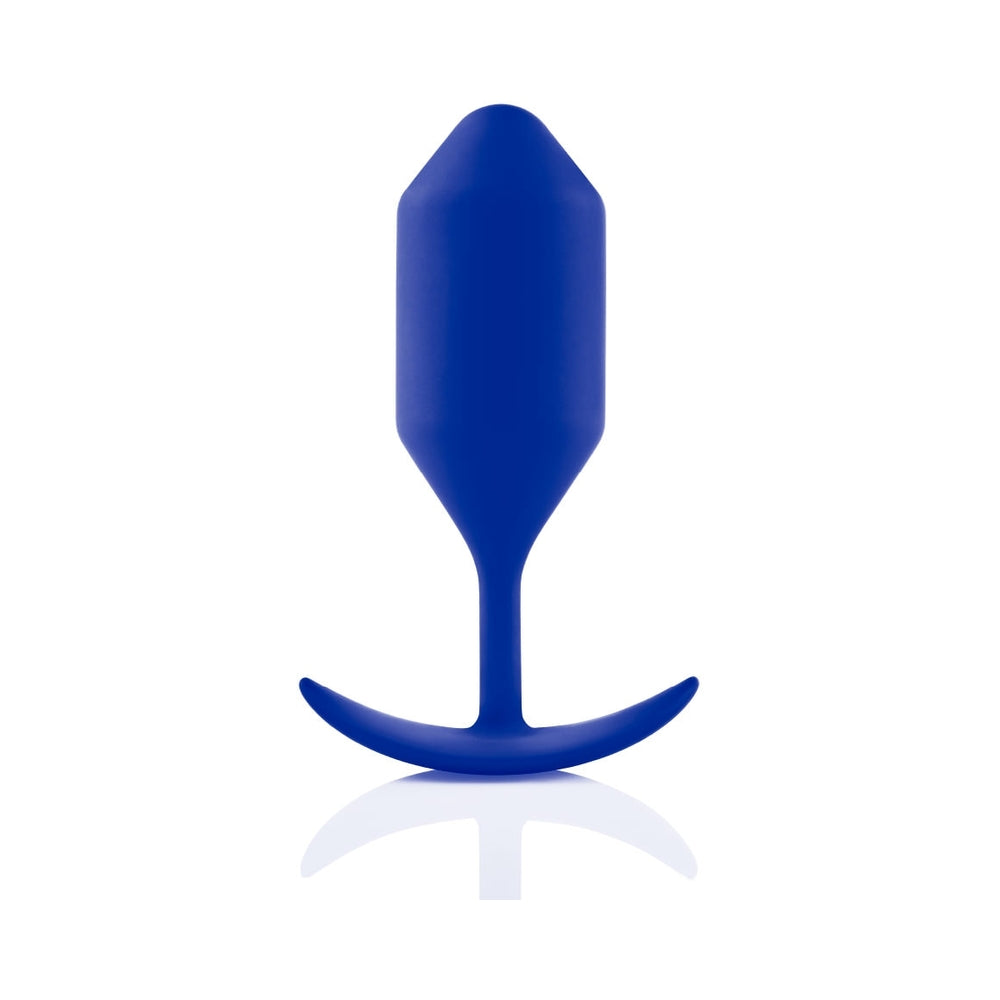 b-Vibe Snug Plug 4 Weighted Silicone Anal Plug - Navy