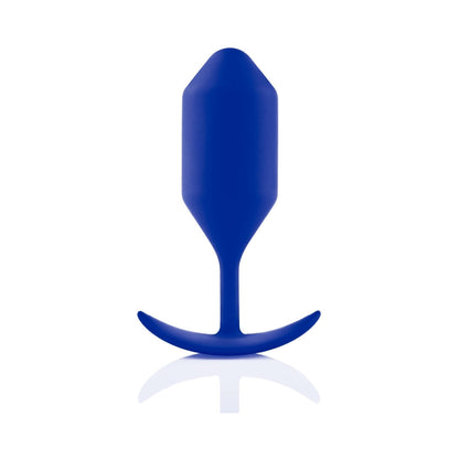 b-Vibe Snug Plug 4 Weighted Silicone Anal Plug - Navy