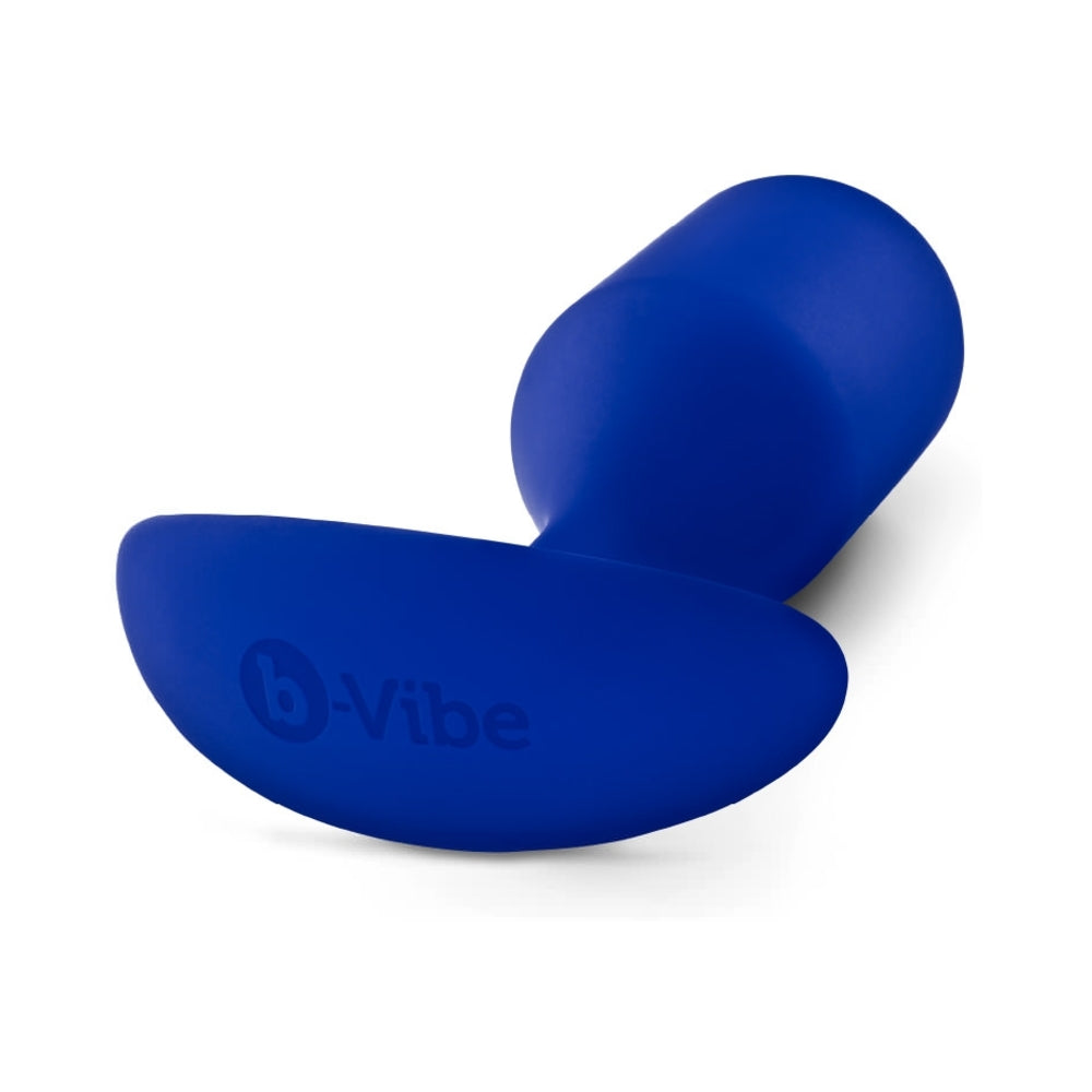 b-Vibe Snug Plug 4 Weighted Silicone Anal Plug - Navy