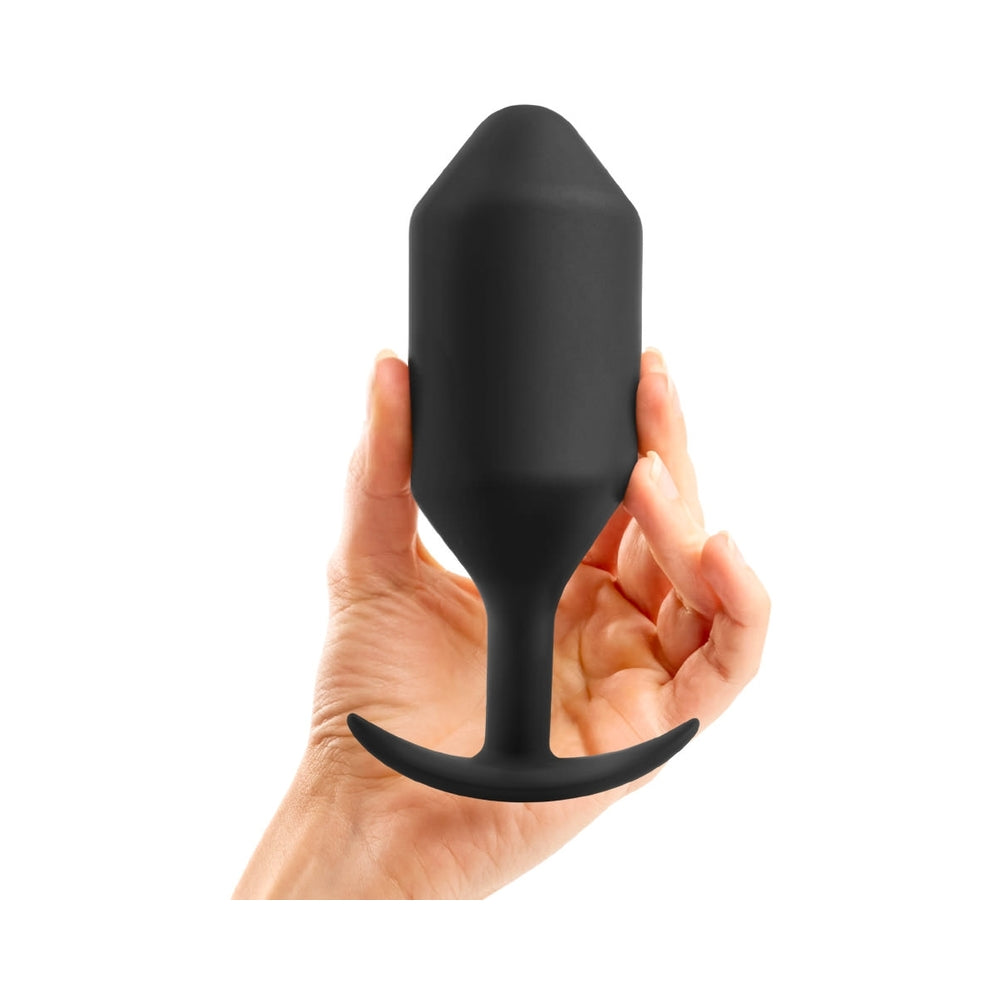 b-Vibe Snug Plug 7 Weighted Silicone Anal Plug – Black