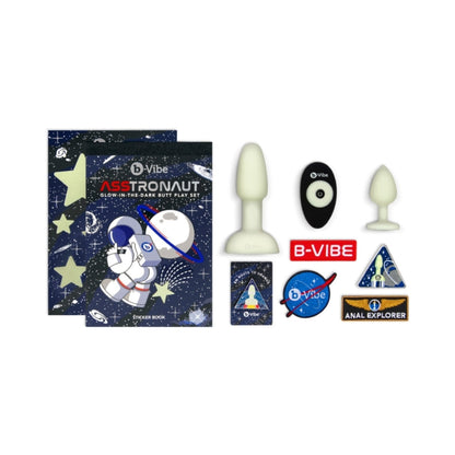 b-Vibe Limited Edition Asstronaut Glow-in-the-Dark Butt Play Set – Assorted Colors