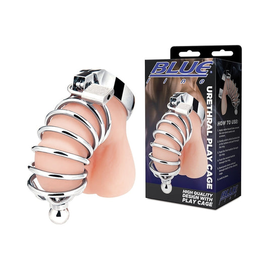 Electric Eel Urethral Play Cock Cage – Stainless Steel – Silver