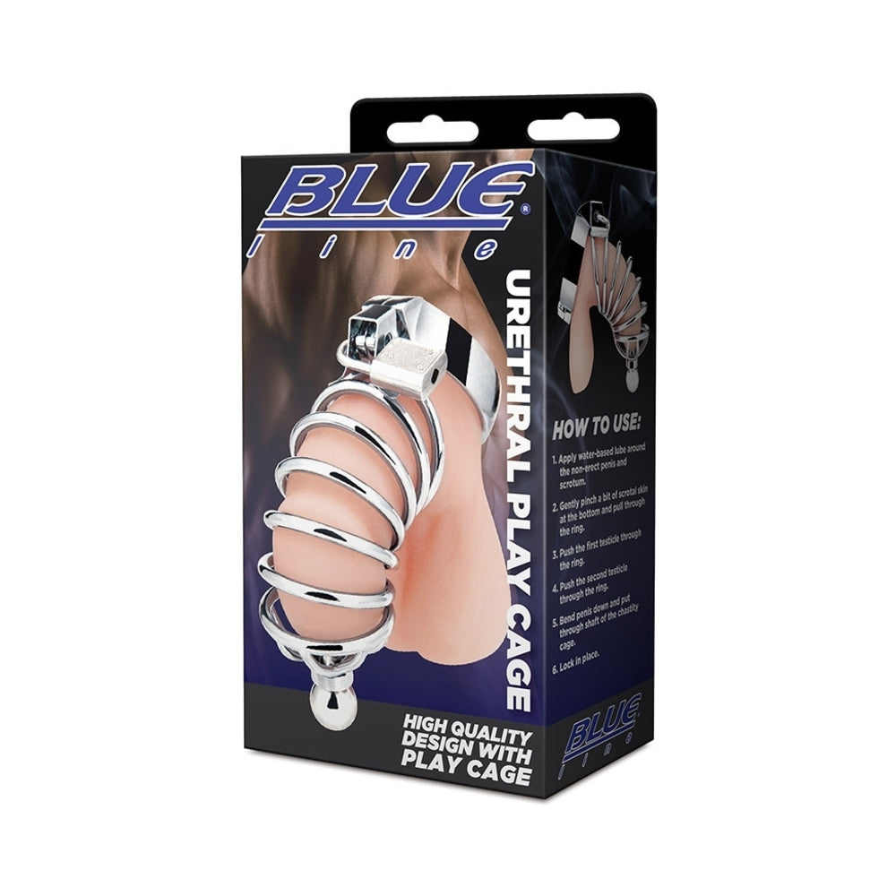 Electric Eel Urethral Play Cock Cage – Stainless Steel – Silver