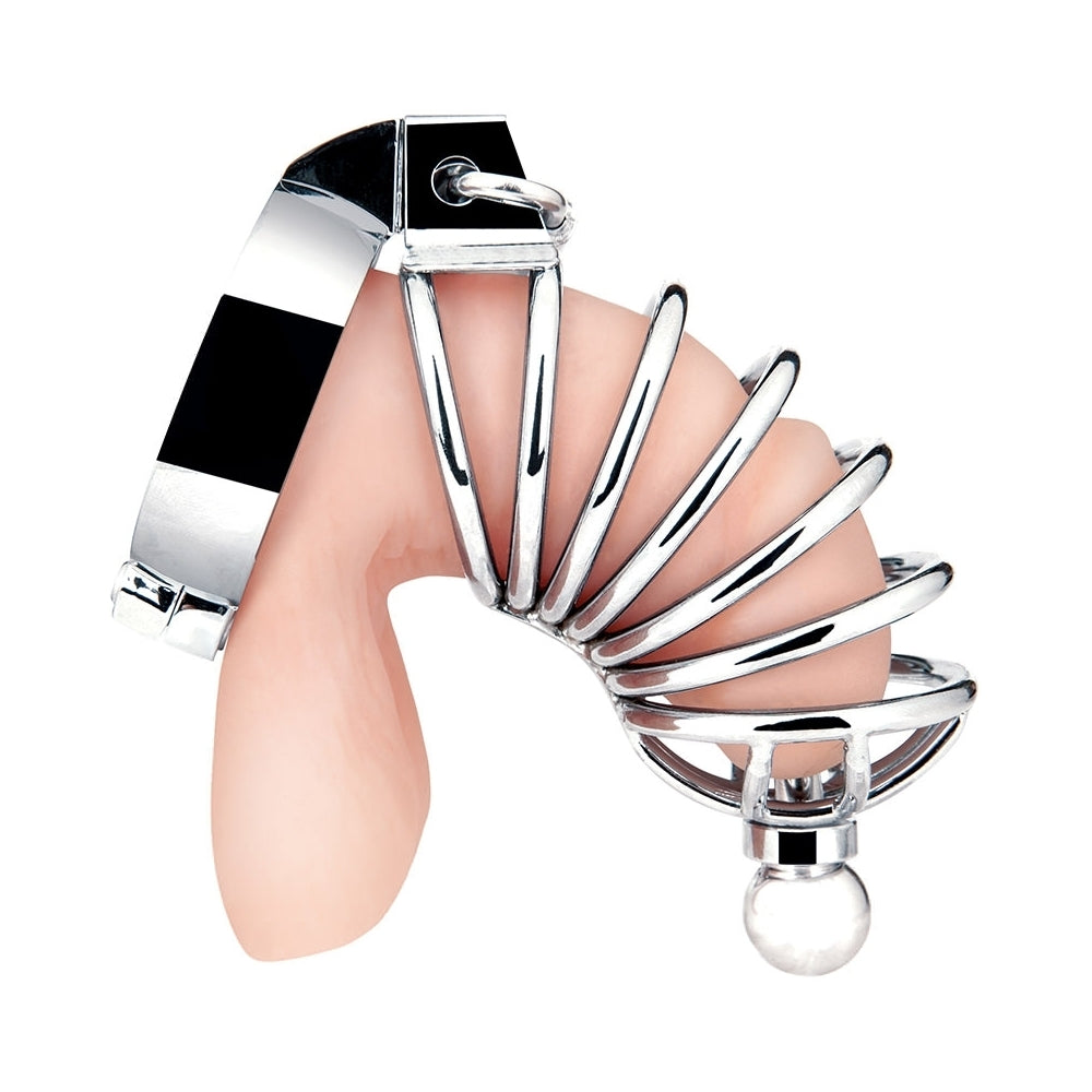 Electric Eel Urethral Play Cock Cage – Stainless Steel – Silver