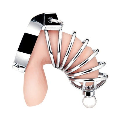 Electric Eel Urethral Play Cock Cage – Stainless Steel – Silver