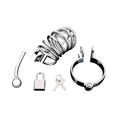 Electric Eel Urethral Play Cock Cage – Stainless Steel – Silver