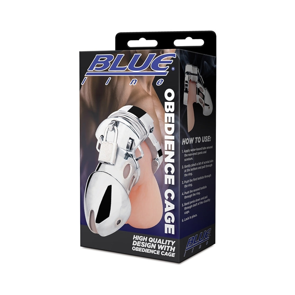 Electric Eel Blue Line Obedience Cage for Prolonged Stimulation - Silver