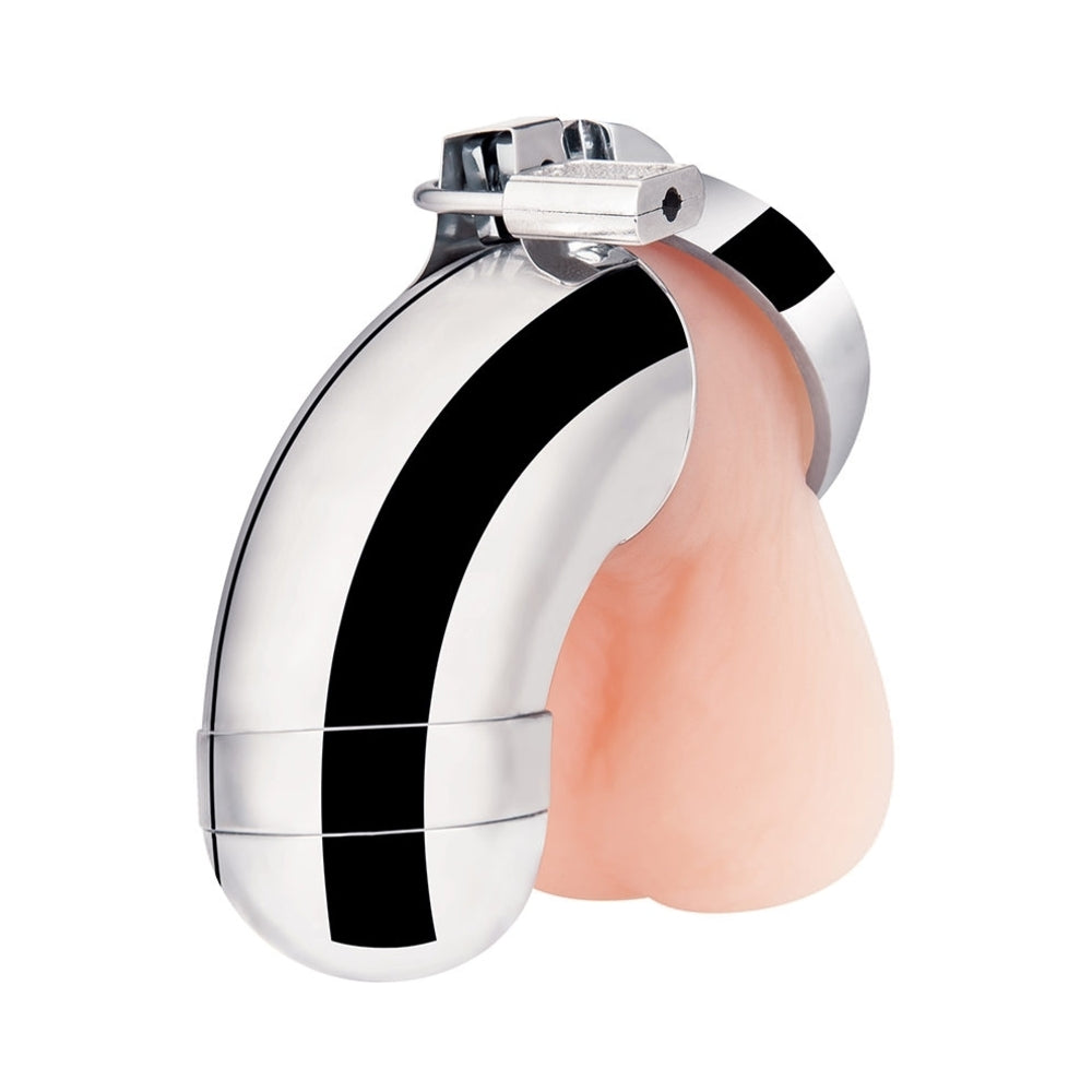 Blue Line Total Submission Cock Cage – Stainless Steel Silver