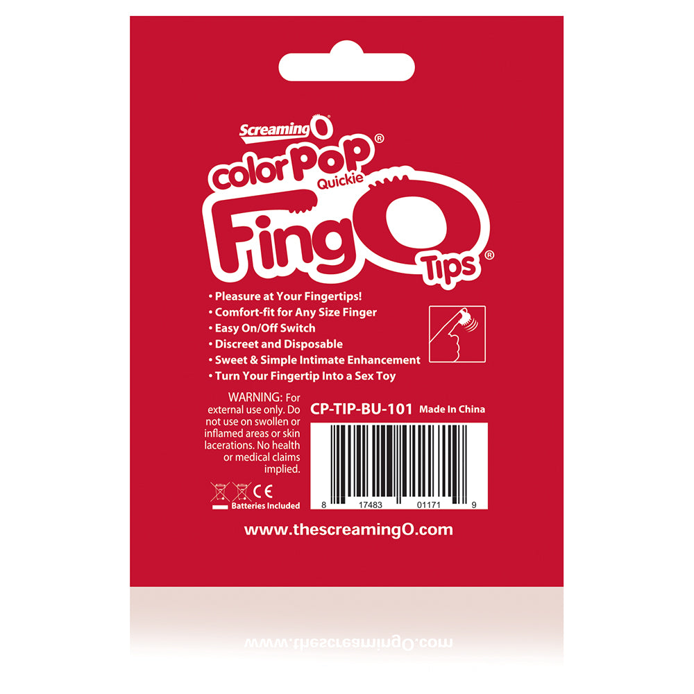 Colorpop FingO Tips Mini Vibe - Blue - 13,500 RPM Vibrating Micro Massager