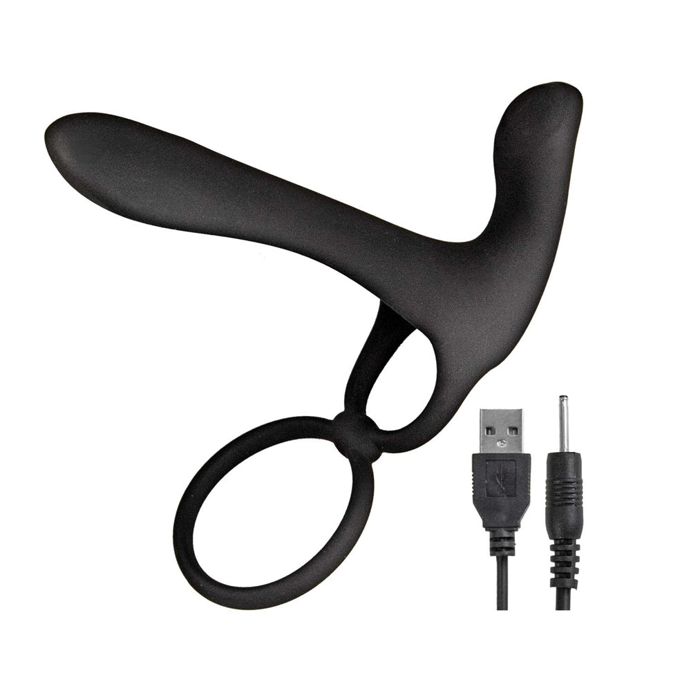 Nasstoys Enhancer Ultimate Lover Silicone Vibrating Ring – Black
