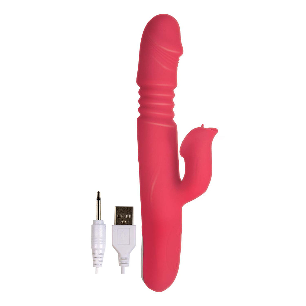 Nasstoys Princess Passion Heat Silicone Vibrator with Thrusting Action – Hot Pink