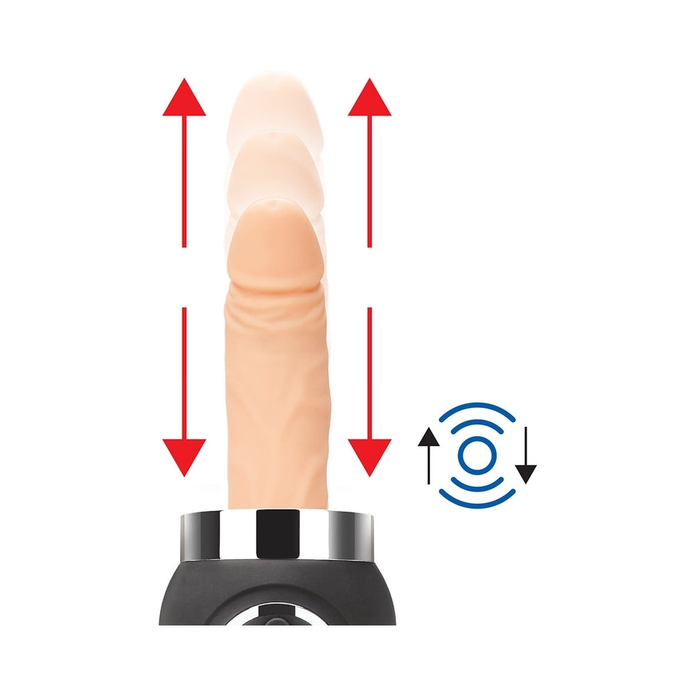 Lux Fetish Rechargeable Thrusting Compact Sex Machine with Remote Control - Assorted Colors