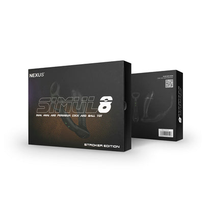 Nexus Simul8 Stroker Edition Silicone Cock and Ball Toy - Black