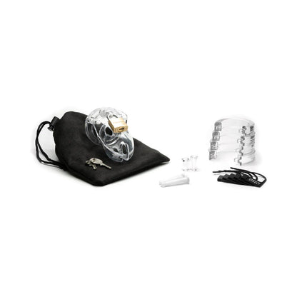 CB-X Mr. Stubb Clear Male Chastity Device with U-Ring