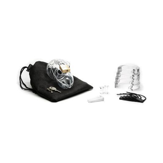 CB-X Mr. Stubb Clear Male Chastity Device with U-Ring