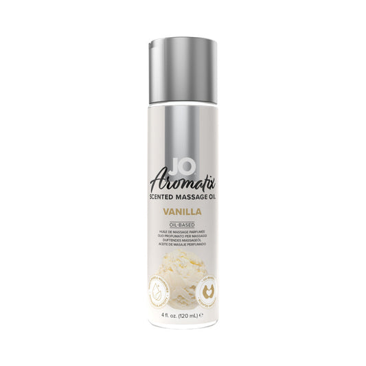 JO Aromatix Vanilla Scented Massage Oil – 4 oz – White