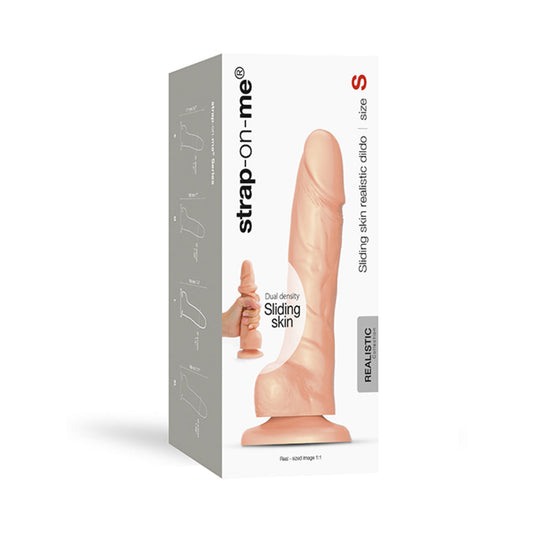 Strap-On-Me Realistic Collection Sliding Skin Dual-Density Silicone Dildo – Vanilla