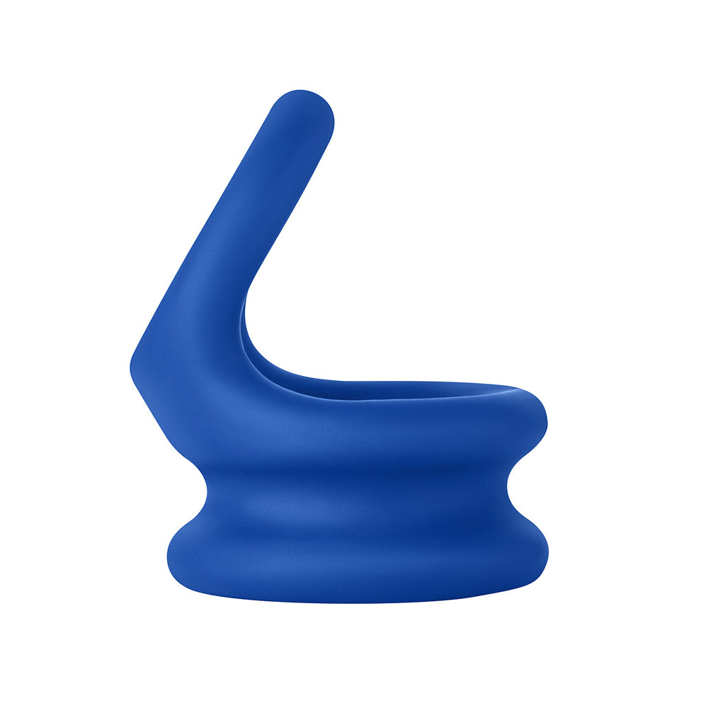 Forto F-20 Liquid Silicone Cockring & Ball Stretcher – Small – Blue