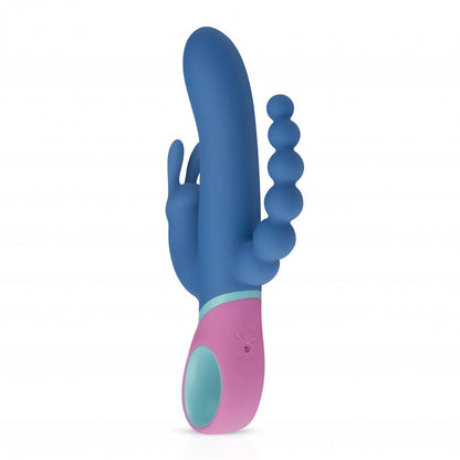 PMV20 Vice Double Vibrator – Silicone – Blue – 3 Motors, 12 Rotation Settings, 13 Vibration Settings