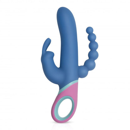 PMV20 Vice Double Vibrator – Silicone – Blue – 3 Motors, 12 Rotation Settings, 13 Vibration Settings