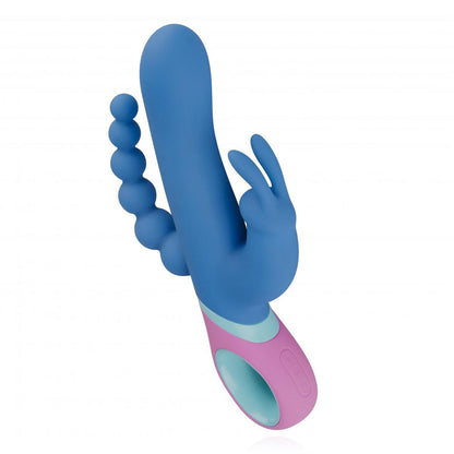 PMV20 Vice Double Vibrator – Silicone – Blue – 3 Motors, 12 Rotation Settings, 13 Vibration Settings