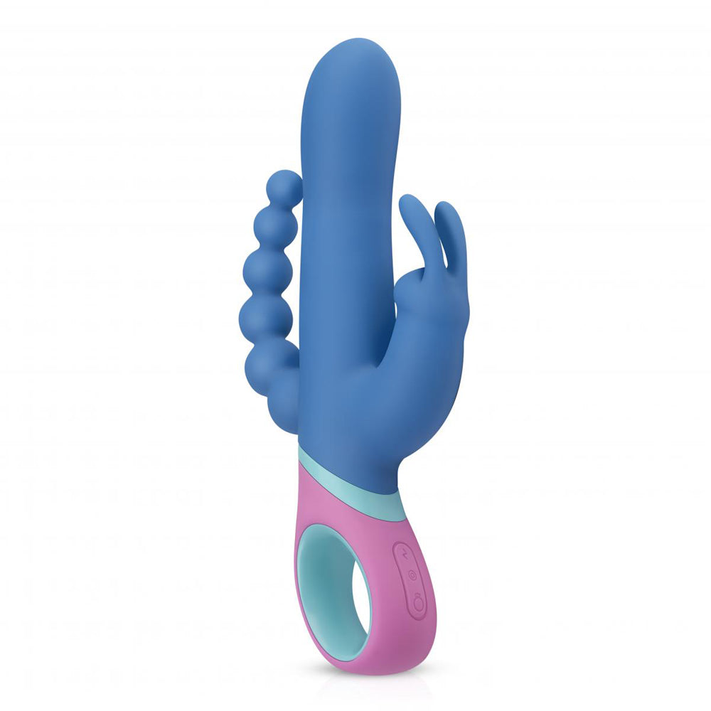 PMV20 Vice Double Vibrator – Silicone – Blue – 3 Motors, 12 Rotation Settings, 13 Vibration Settings