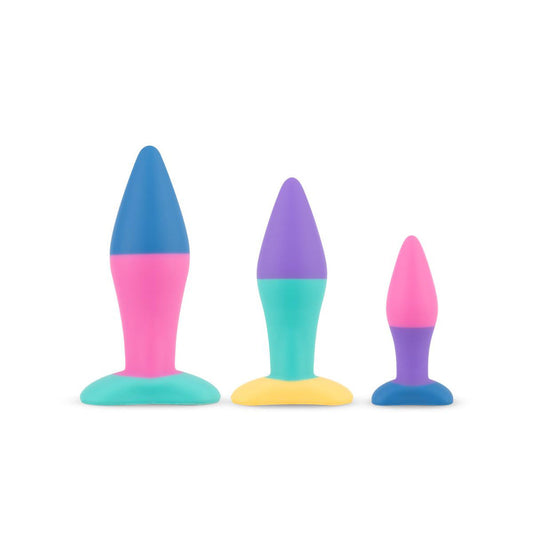 PMV20 Koda 3-Piece Butt Plug Set – Multicolor, Flexible Silicone