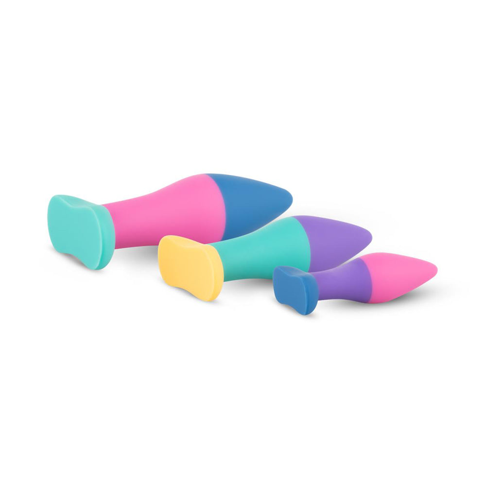 PMV20 Koda 3-Piece Butt Plug Set – Multicolor, Flexible Silicone