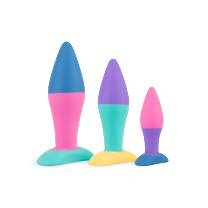 PMV20 Koda 3-Piece Butt Plug Set – Multicolor, Flexible Silicone