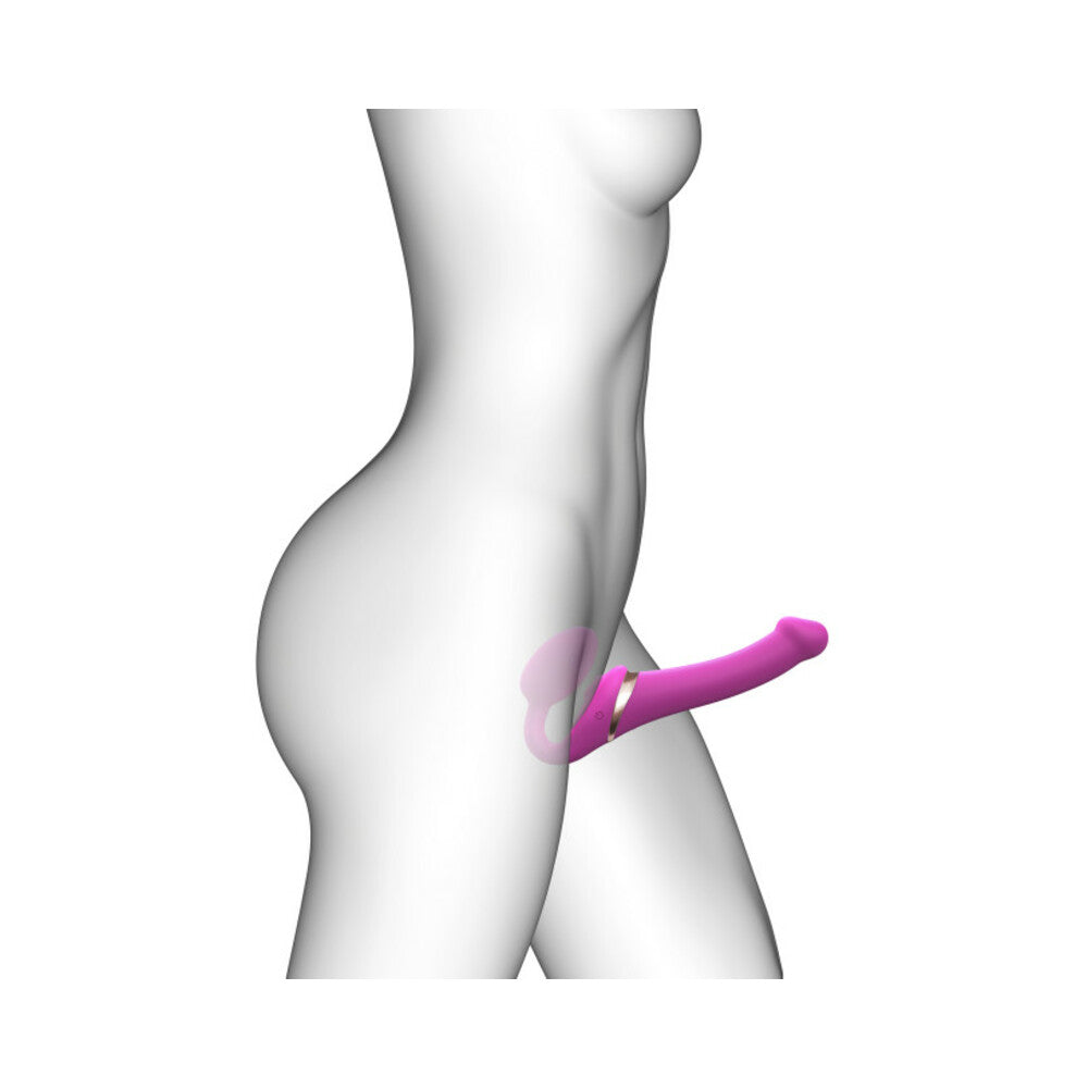 Lovely Planet Multi Orgasm Bendable Strapless Strap-On - Fuchsia - Large