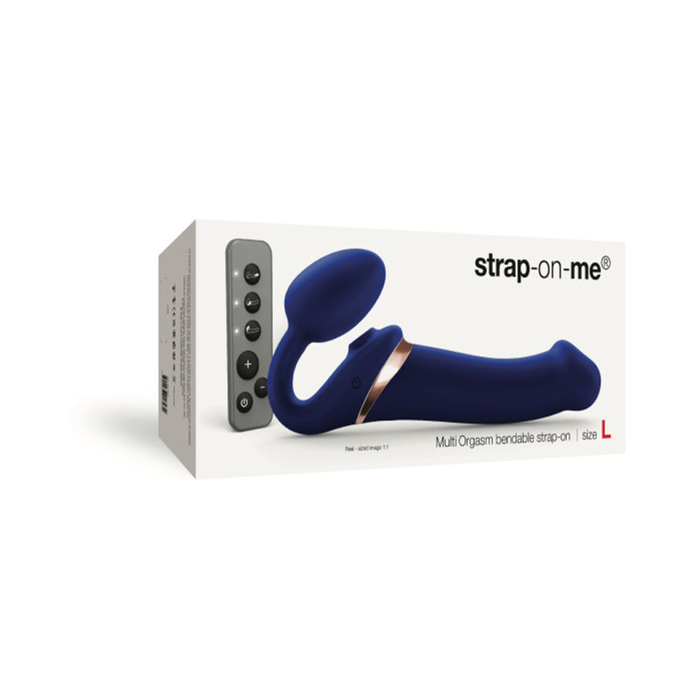 Lovely Planet Multi Orgasm Bendable Strapless Strap-On – Night Blue, Large