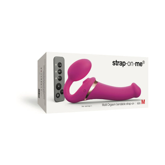 Strap-On-Me Multi Orgasm Bendable Strapless Strap-On - Fuchsia - Medium